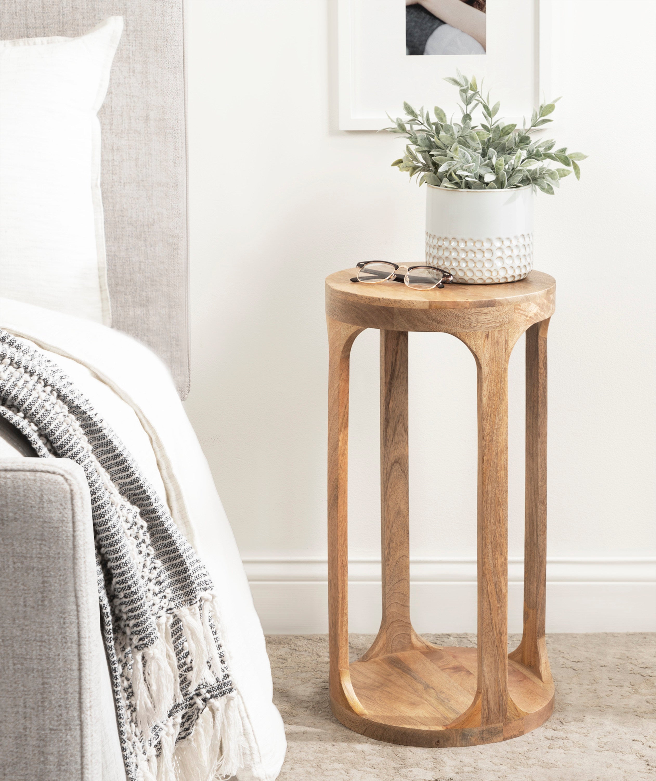 Drink Table Natural 12x12x23 6