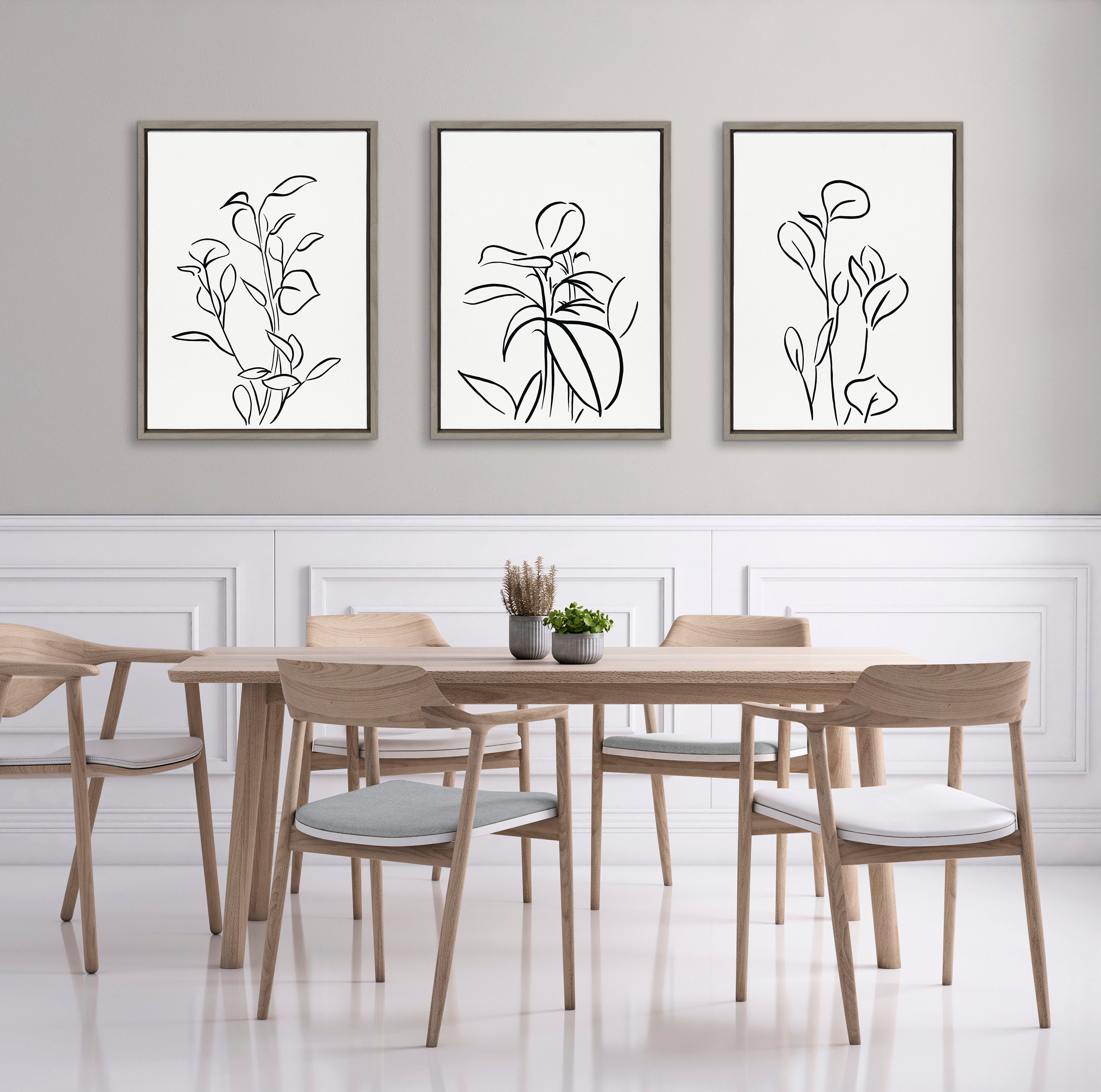 Framed Canvas Sylvie Graywash 18x24 8