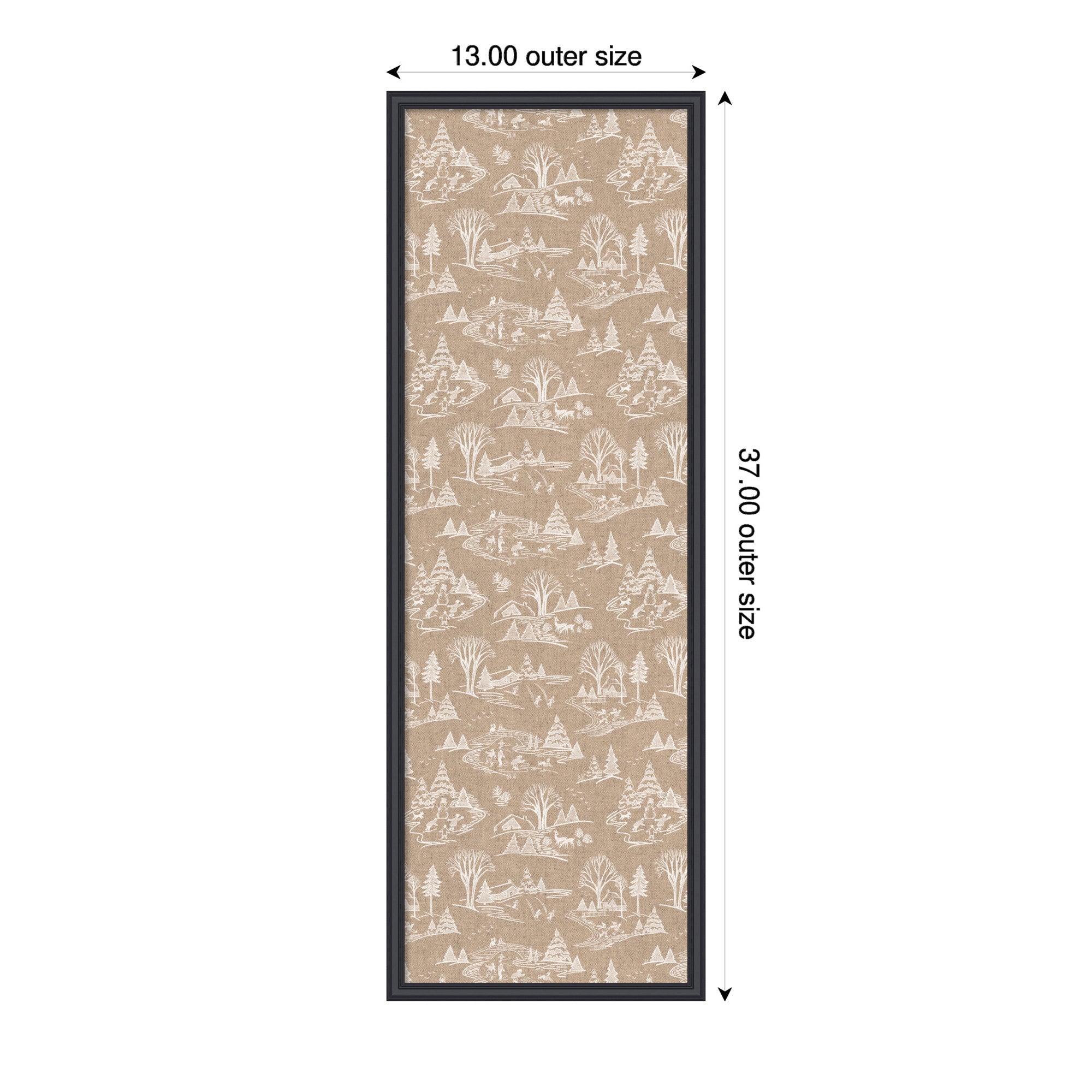 Magnetic Canvas Edith Black 13x37 2