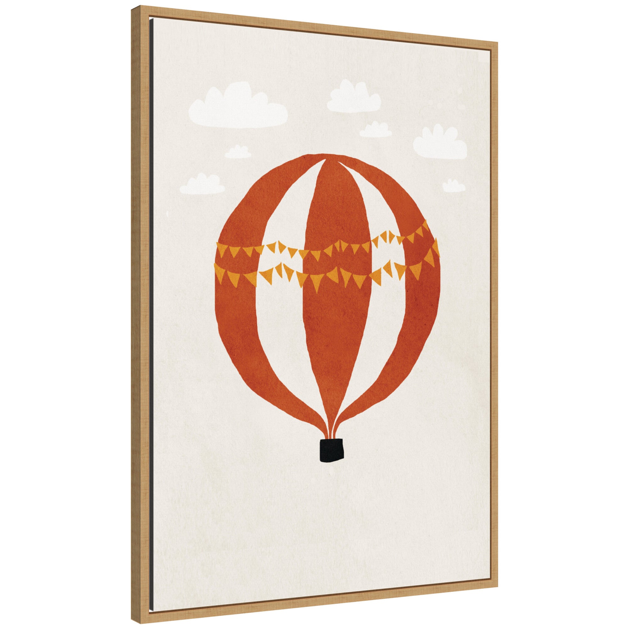 Hot Air Balloon II by July Art Prints Framed Canvas Wall Art Print