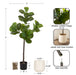 Faux Tree Cream 4' 2