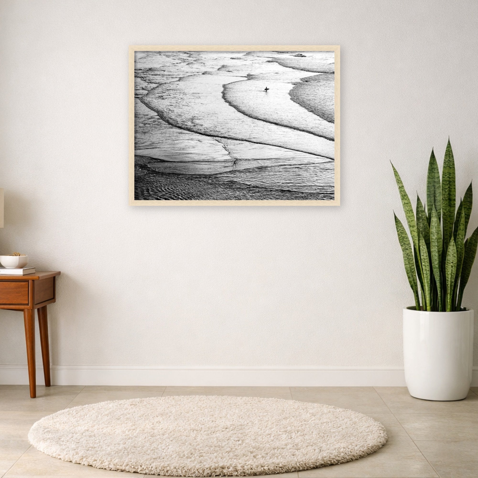 Mounted Canvas 38x29 Woodgrain Stripe Blonde 6