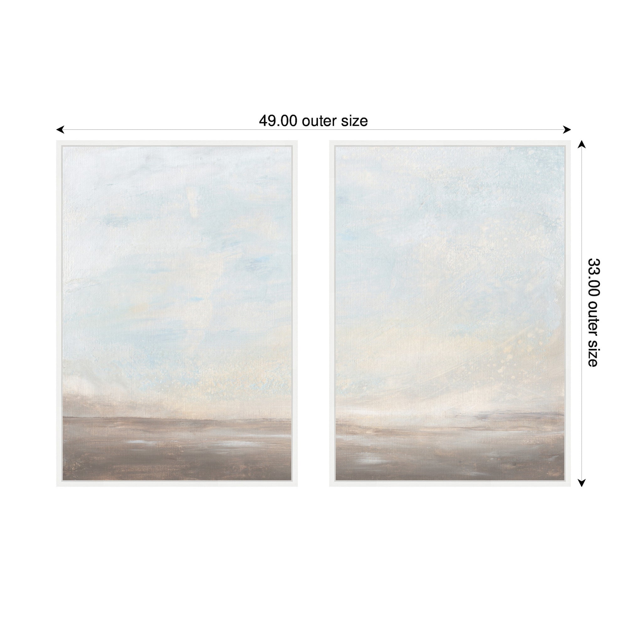 Art Set 2 Piece Set 23x33 Sylvie White 2