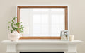 Rectangle Mirror Rustic Brown White 24x36 7