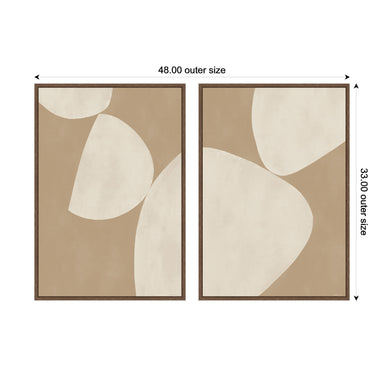 Art Set 2 Piece Set 23x33 Sylvie Walnut 2