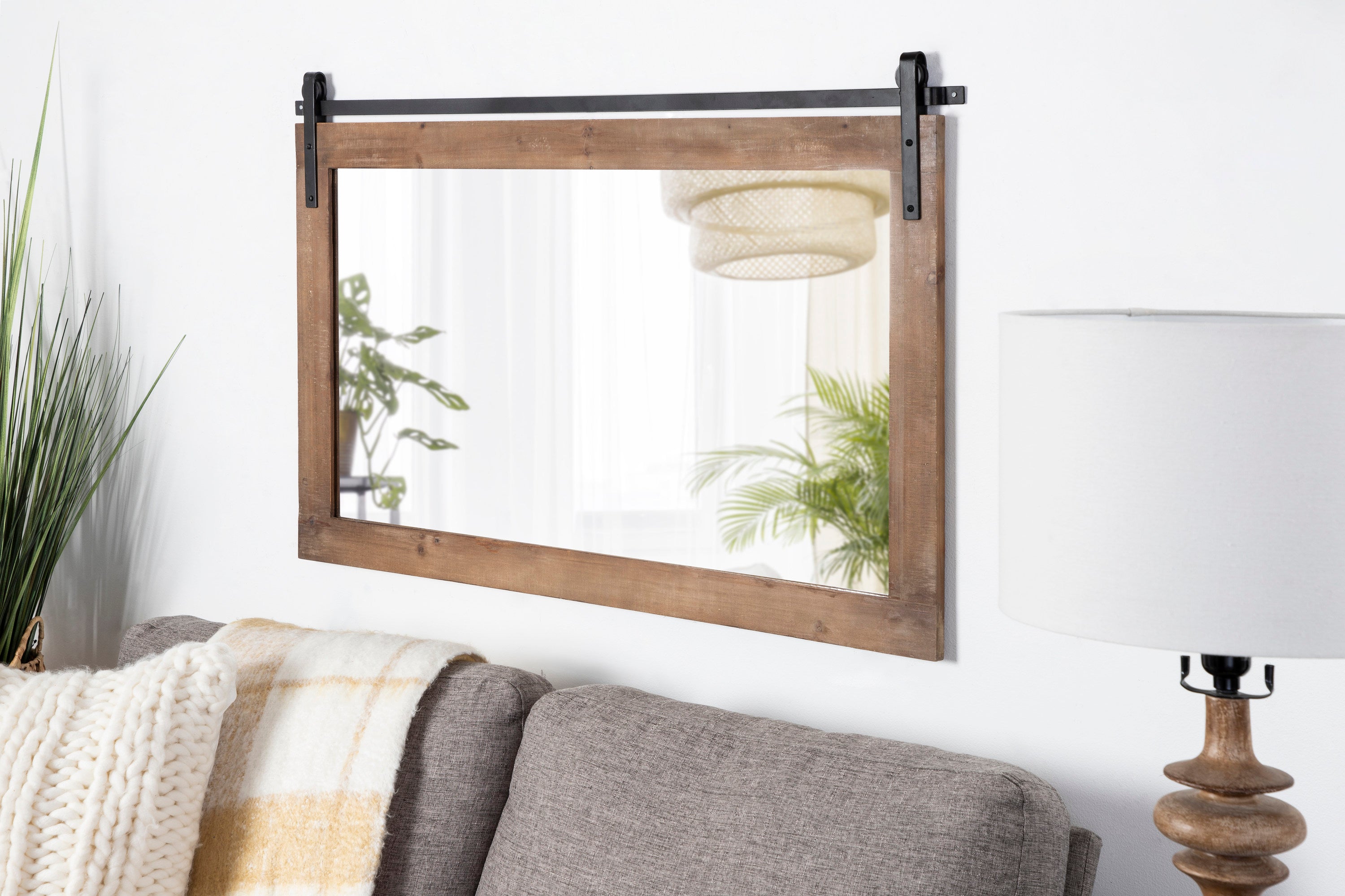 Rectangle Mirror Rustic Brown 40x26 6