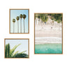 Sylvie Tropical Beach Framed Canvas Set