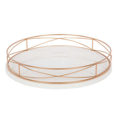 Single Tray White Rose Gold 14" Diameter 1