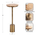 Side Table Gold 10x10x24 2