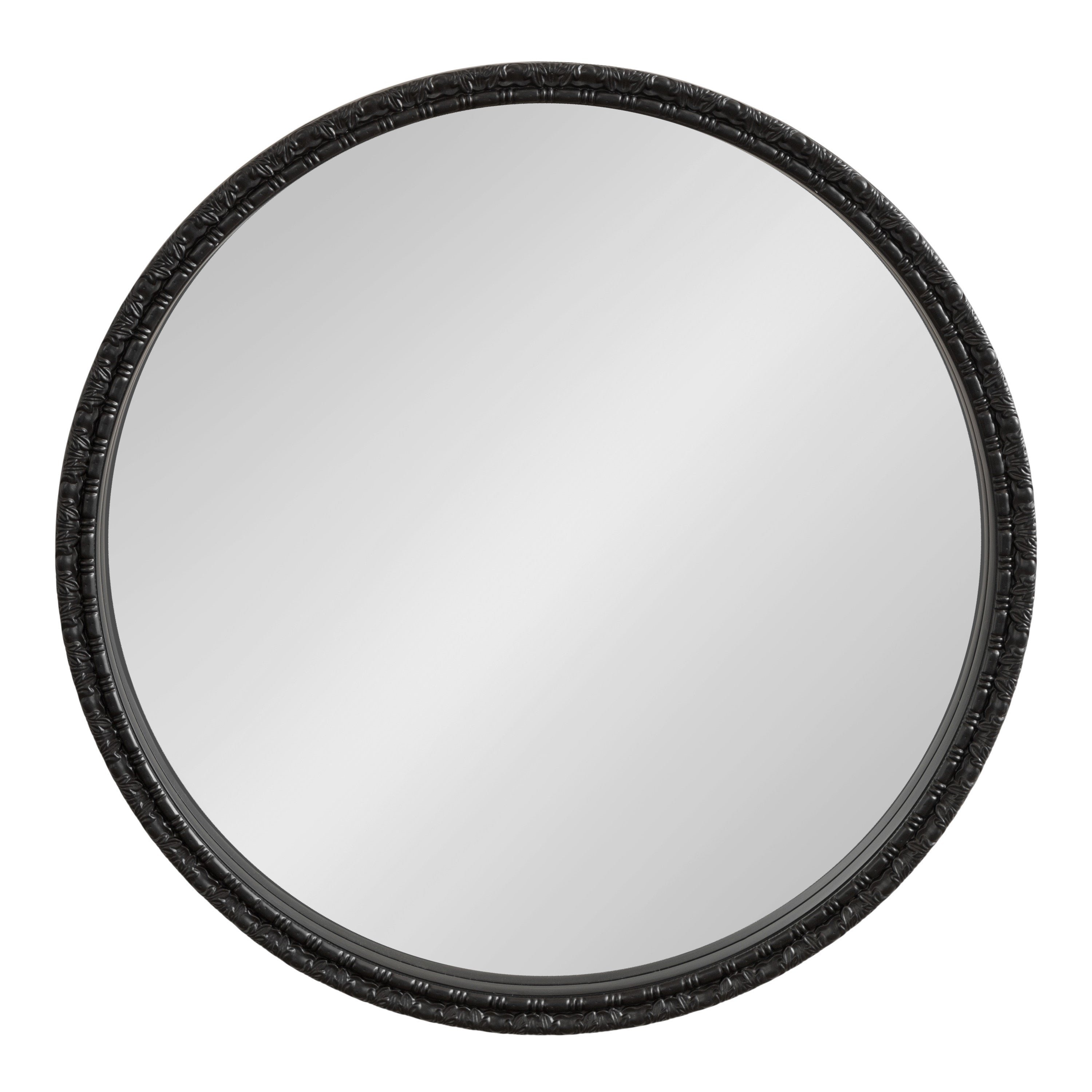 Round Mirror Black 30x30 5