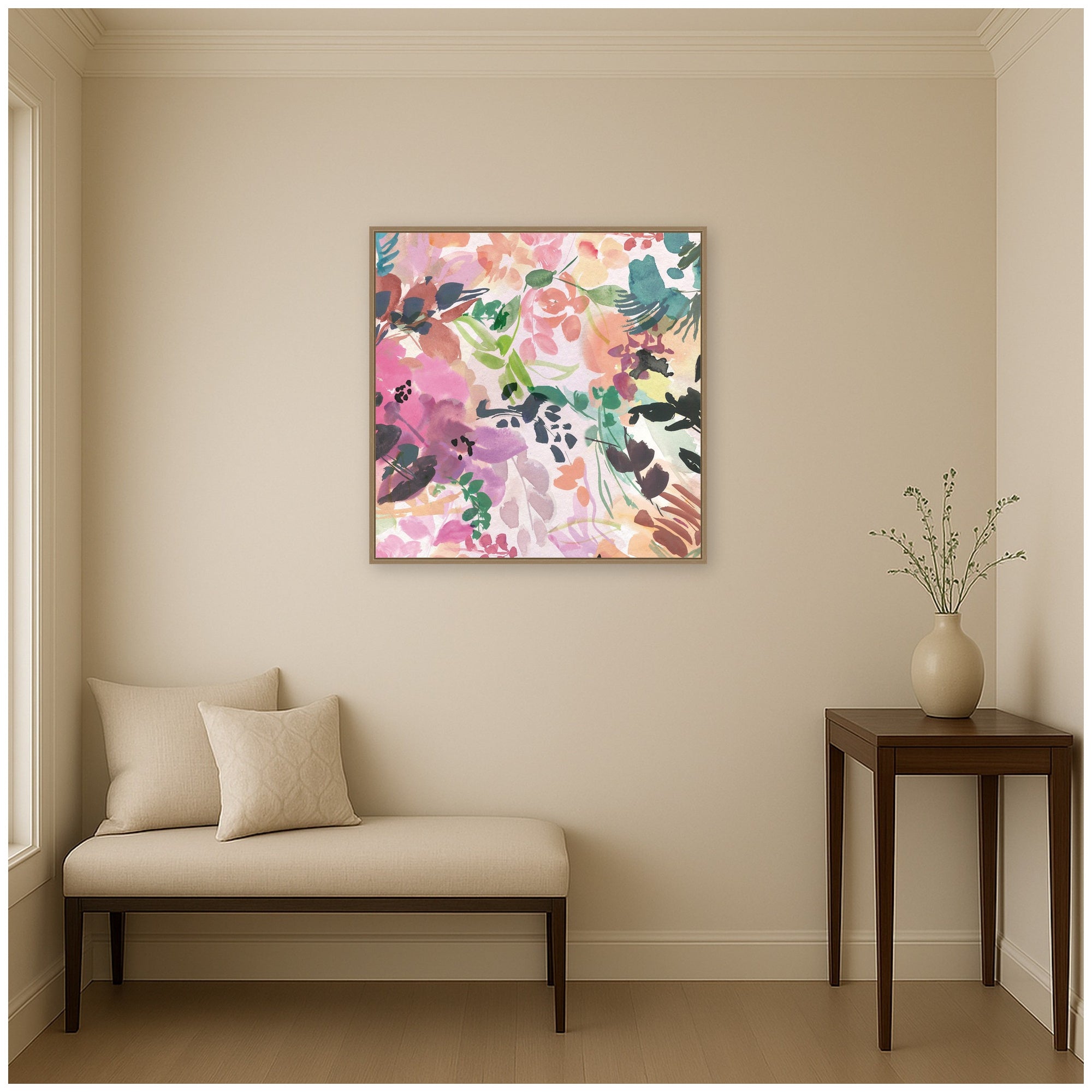 Framed Canvas 30x30 Sylvie Dark Gold 6