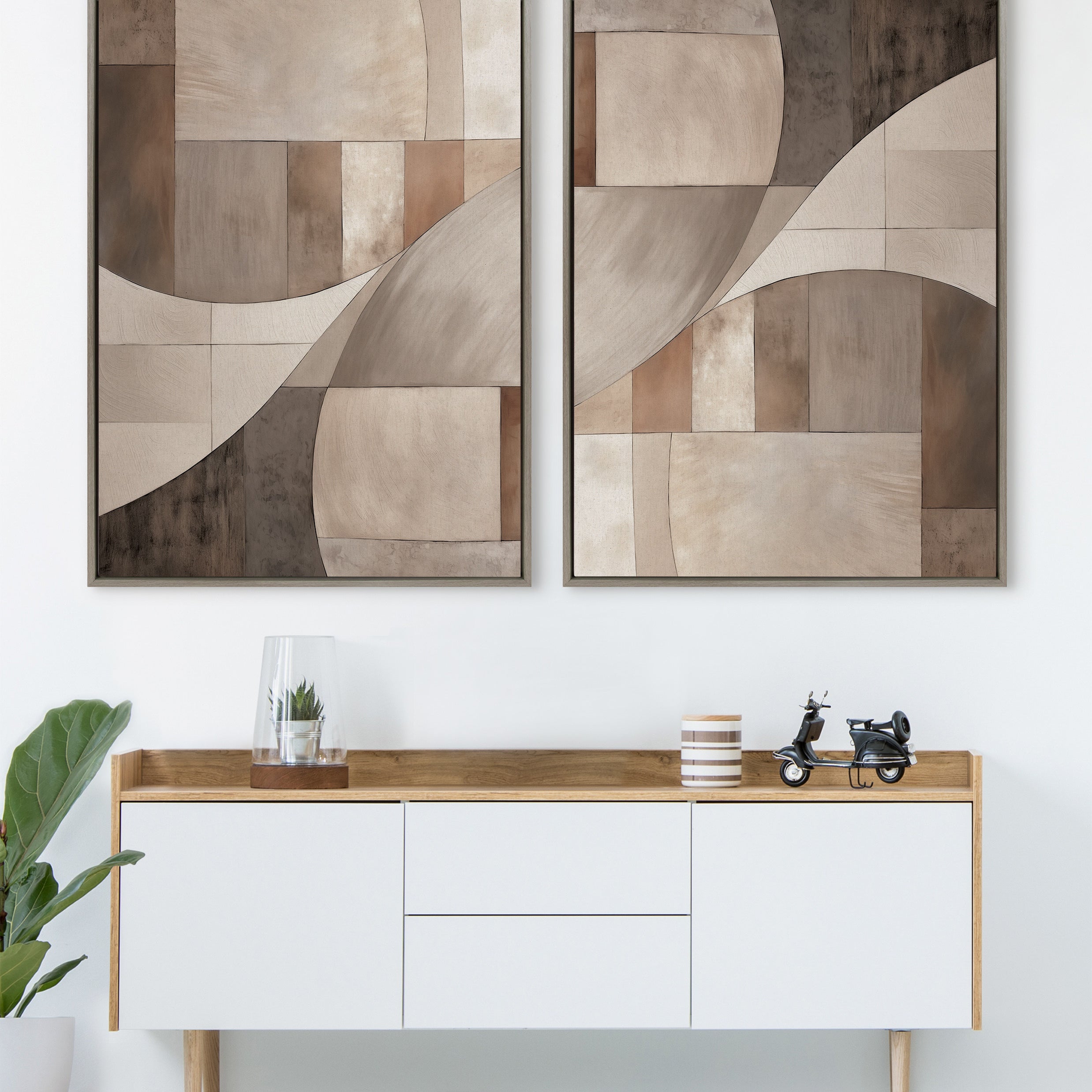 Framed Canvas 31.5x41.5 Sylvie Graywash 6