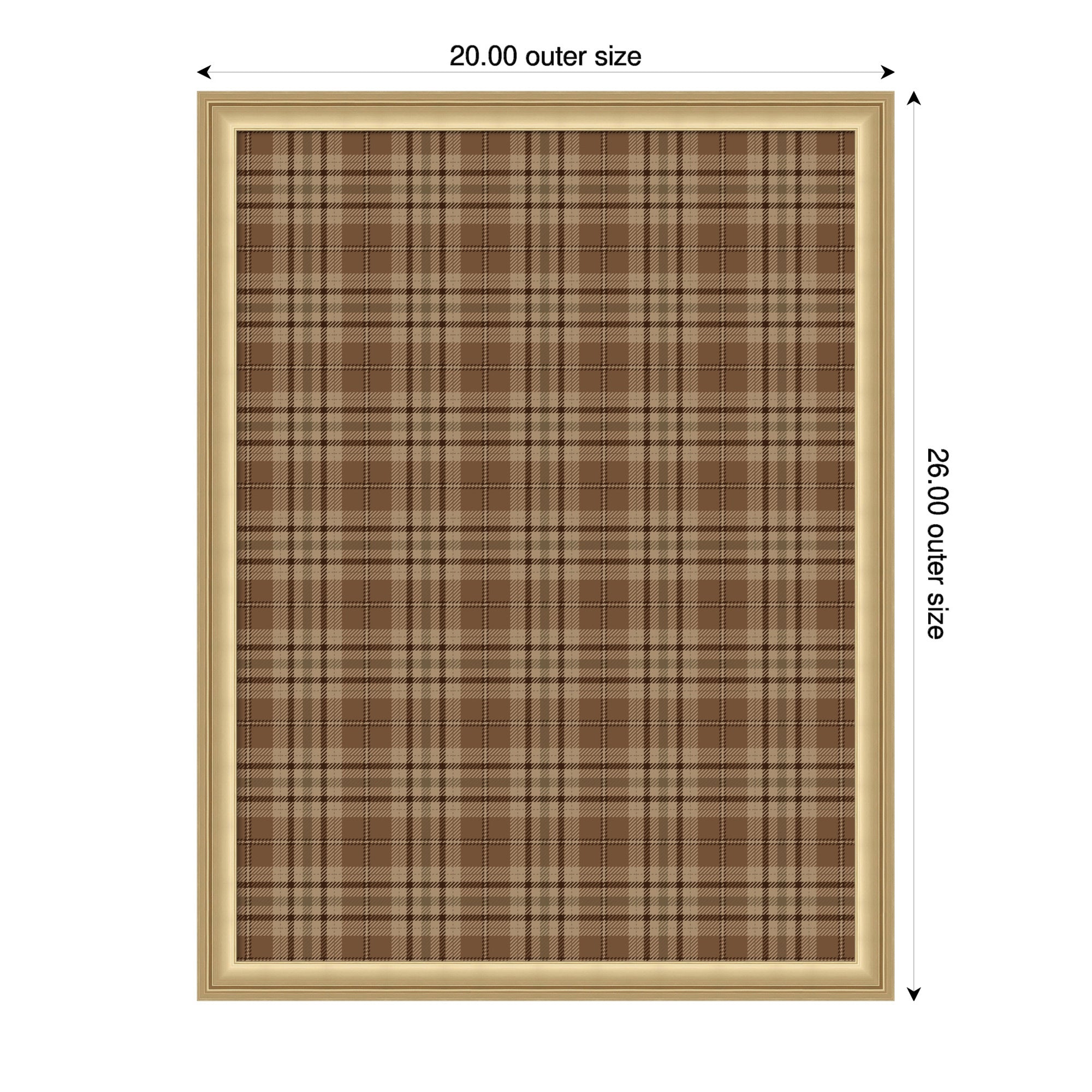 Pinboard 20x26 Florence Gold 2