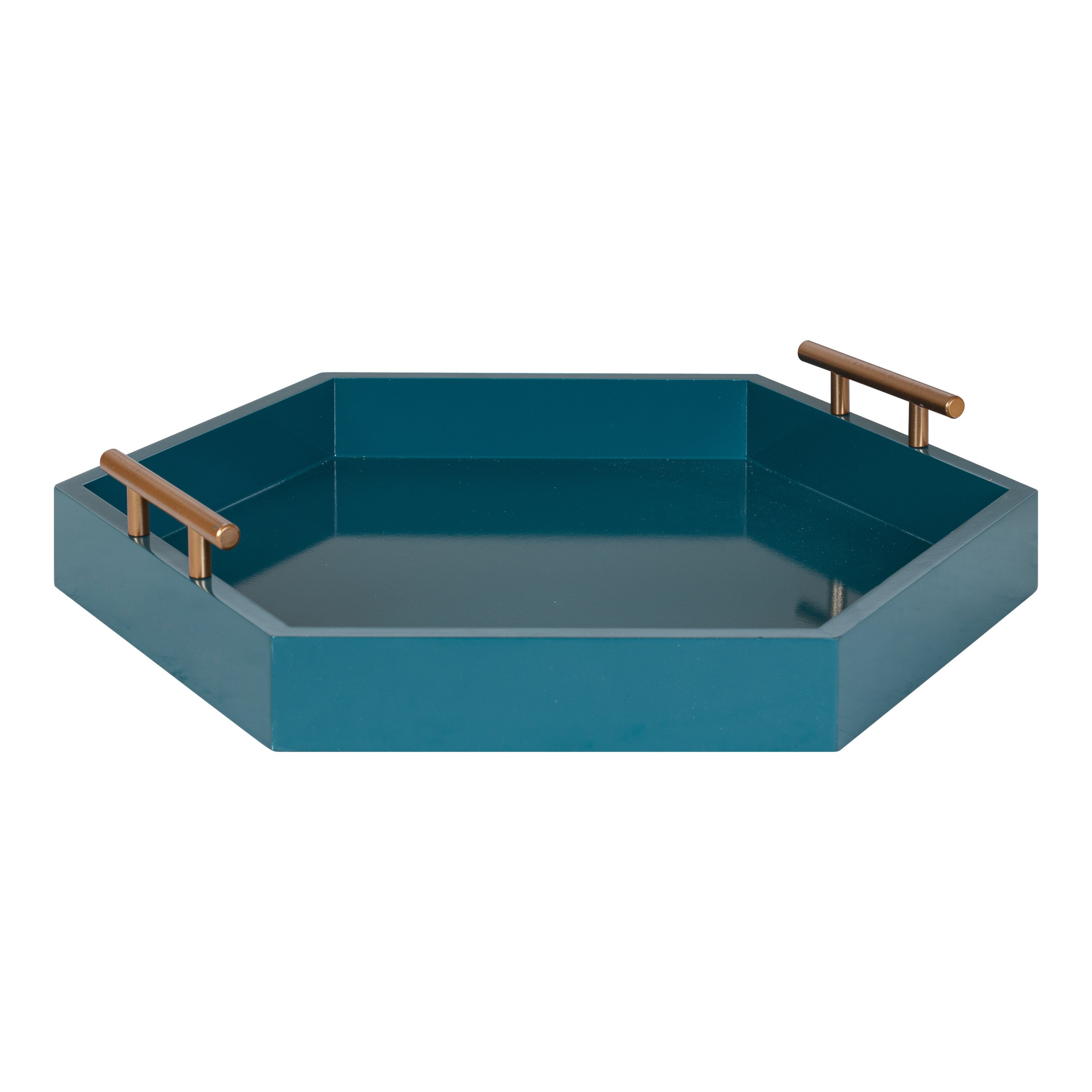 Single Tray Teal Gold 18x18 1