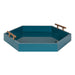 Single Tray Teal Gold 18x18 1