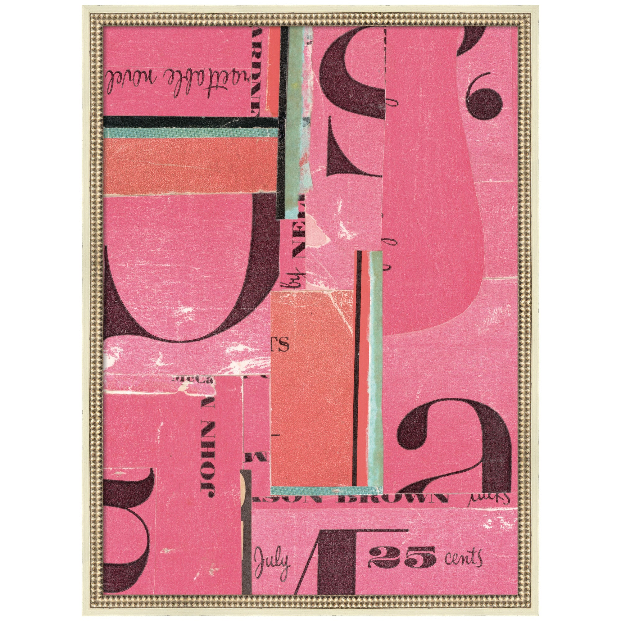 Typography Pink by Felicia Dadak Framed Mounted Canvas Wall Art Print