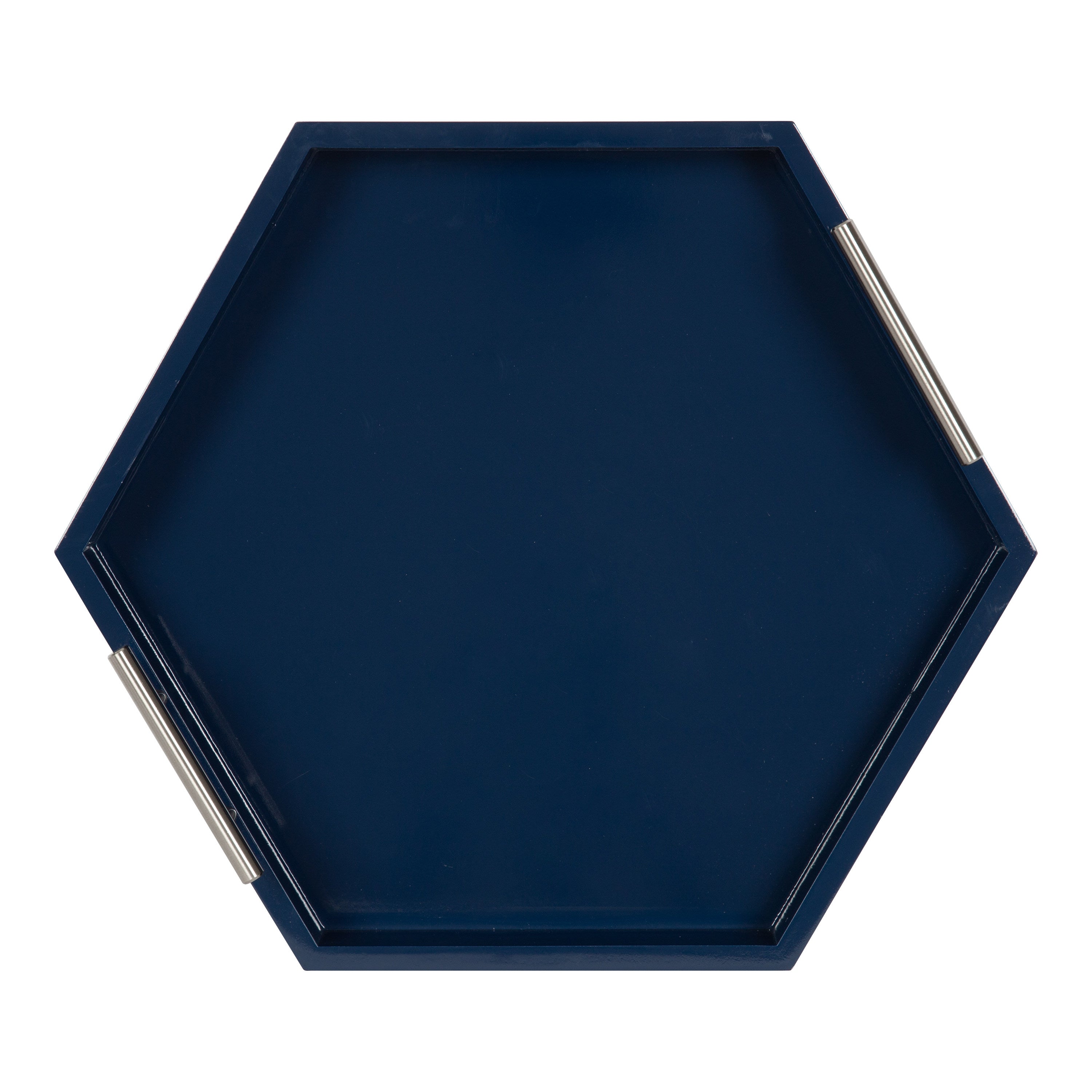 Single Tray Navy Blue Silver 18x18 4