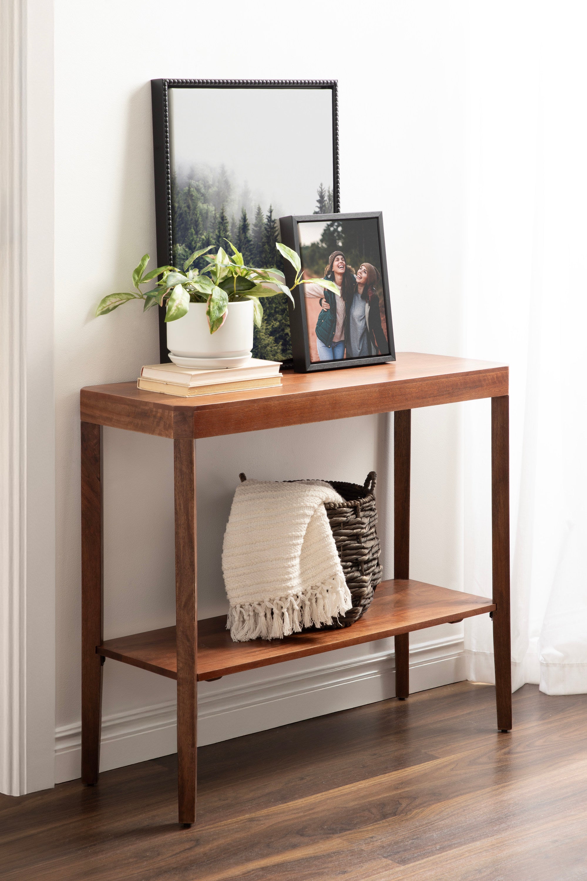 Console Table Walnut Brown 36x14x33 6