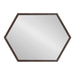 Hexagon Mirror 22x31 Walnut Brown 6