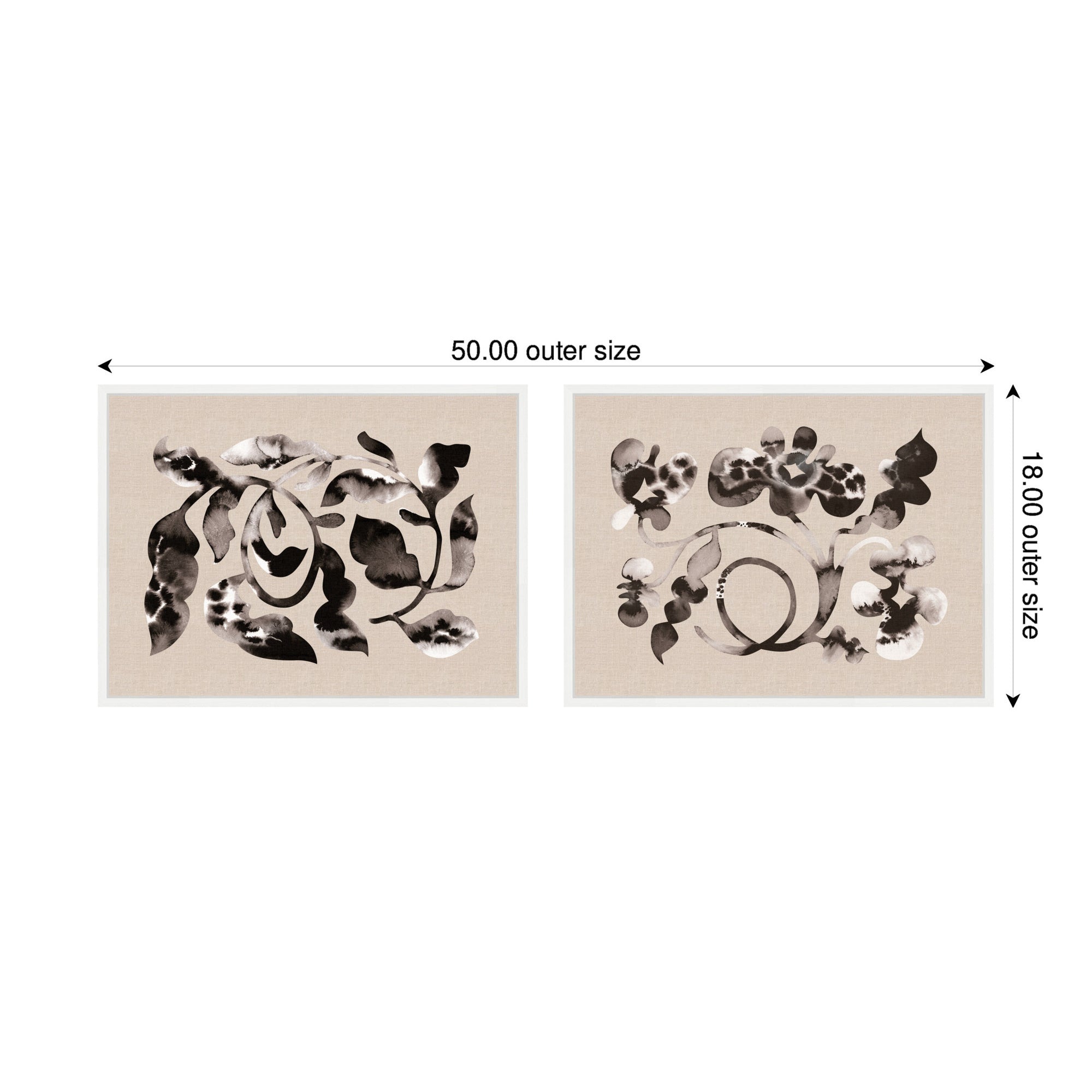 Framed Canvas Sylvie White 2 Piece Set 18x24 2