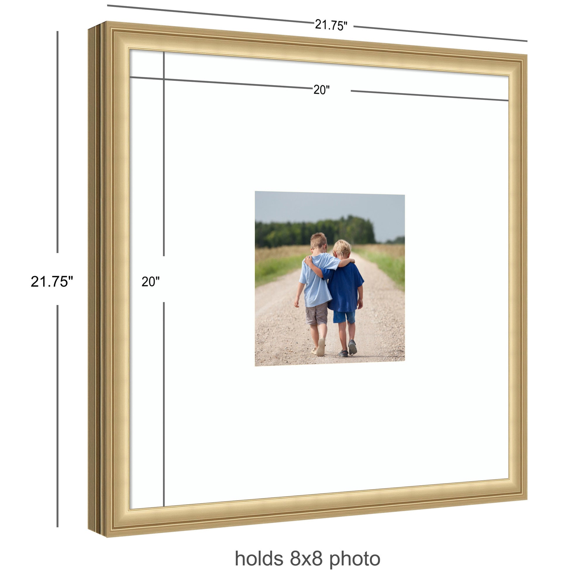 Wall Frame Florence Gold 20x20 matted to 8x8 2