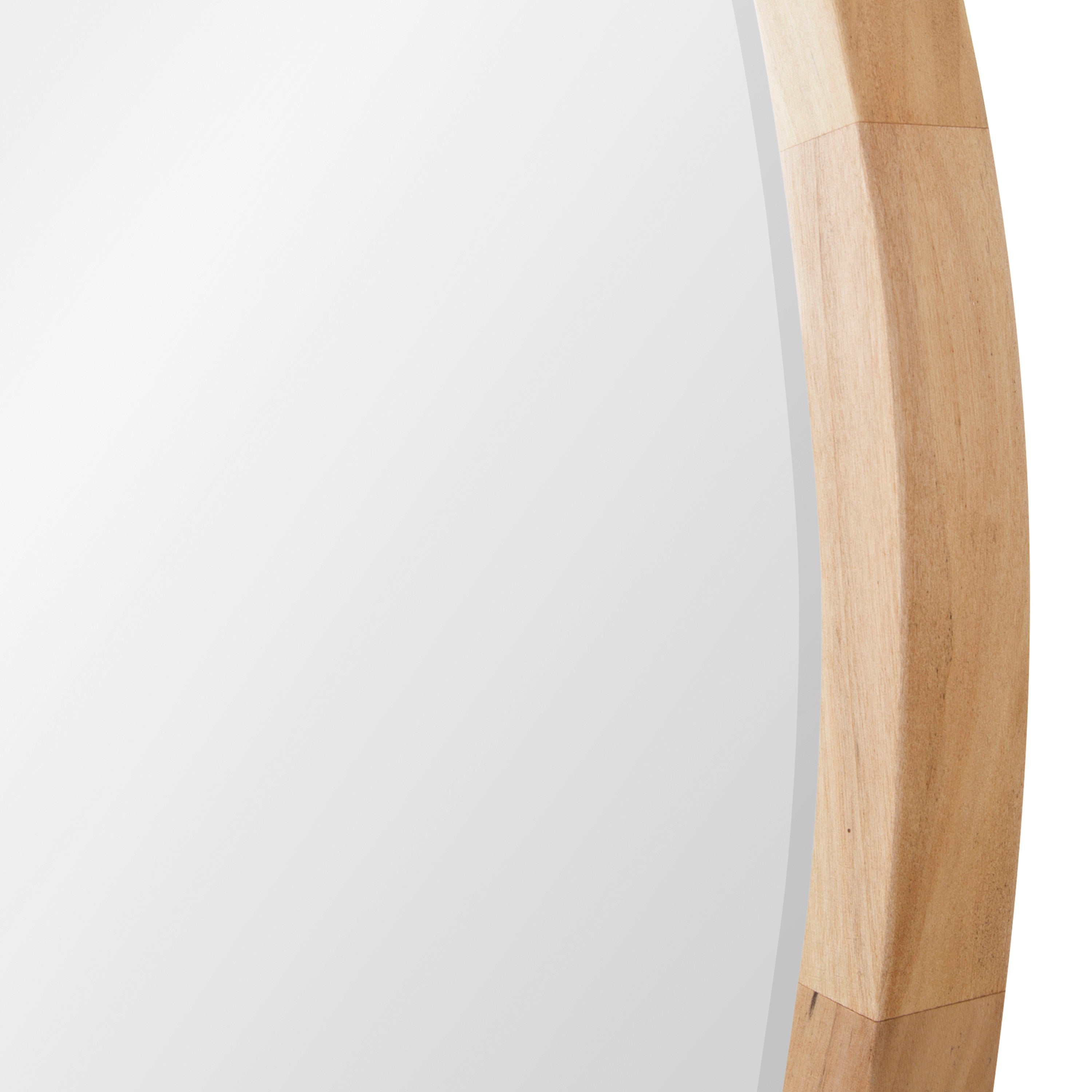 McLean Round Wood Framed Wall Mirror