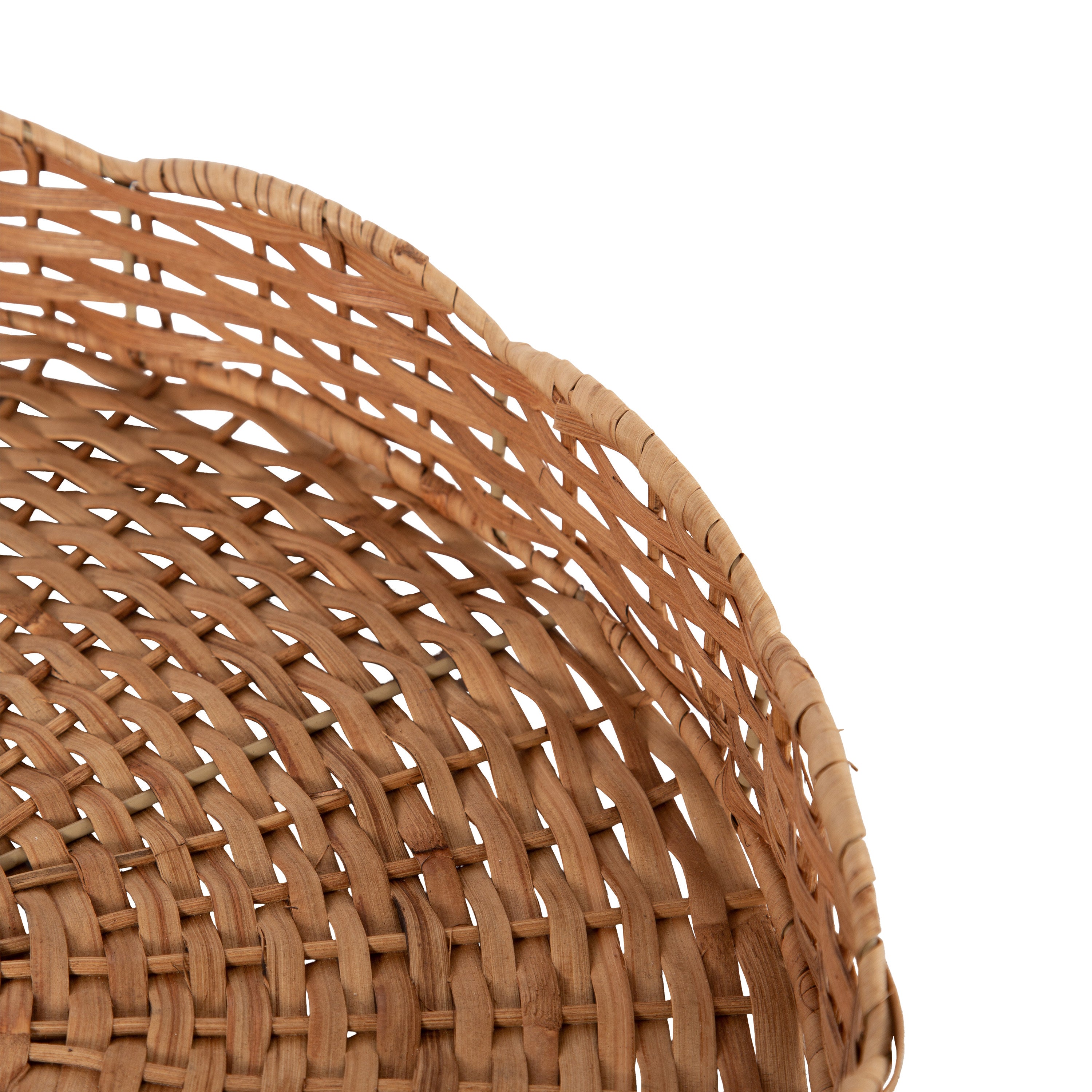 Kate and Laurel Wavley Rattan Tray - Thumbnail 5