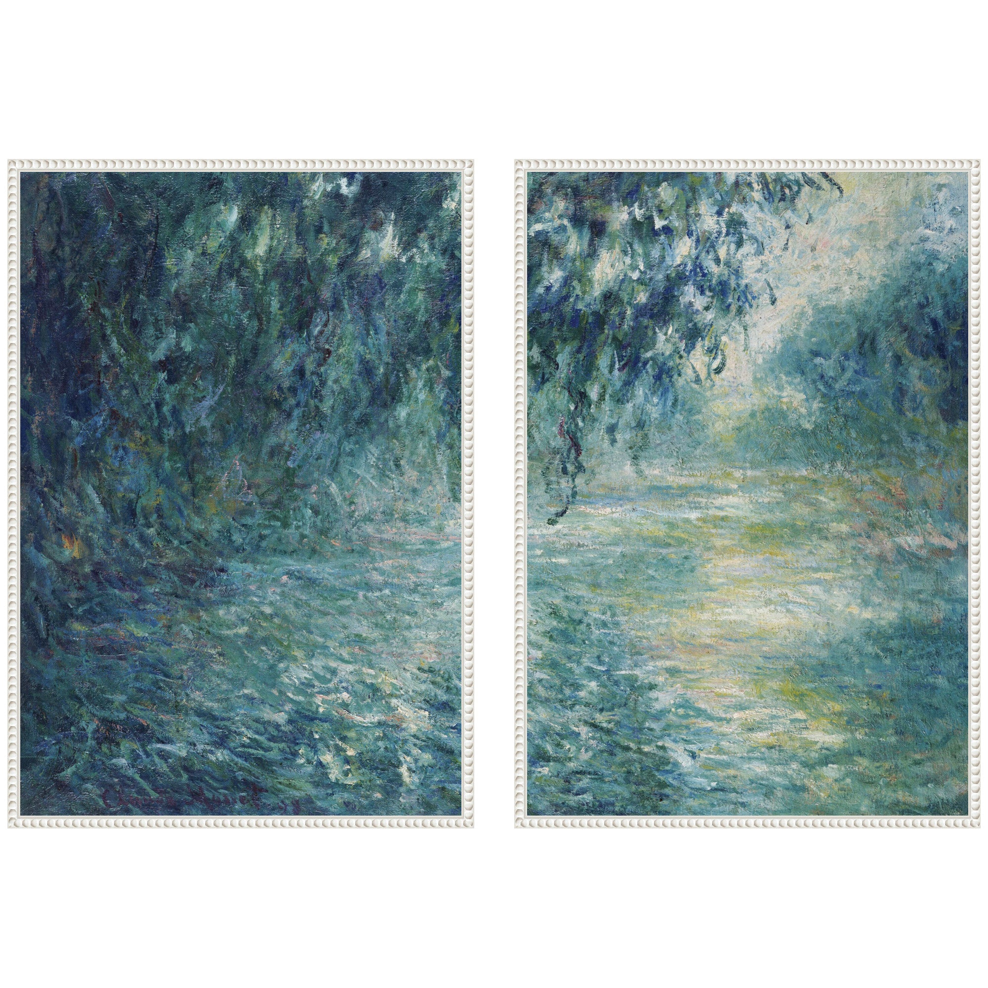 Art Set 2 Piece Set 23x33 Sylvie Beaded White 1