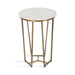 Side Table White Gold 16x16x24 5