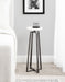Drink Table White Pewter 9x9x23 7