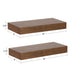 Floating Shelf 2 Piece 18 Inch Rustic Brown 2