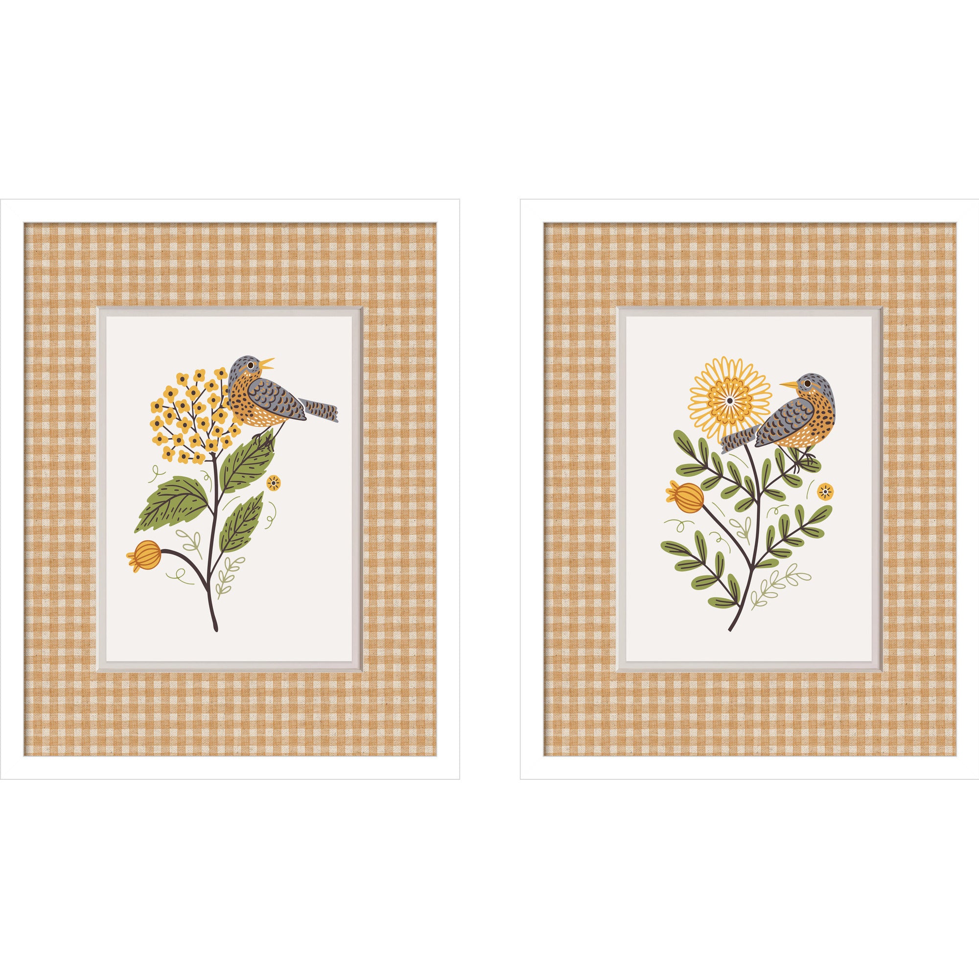 Framed Art Set 2 Piece Set 15x19 Svelte White 1