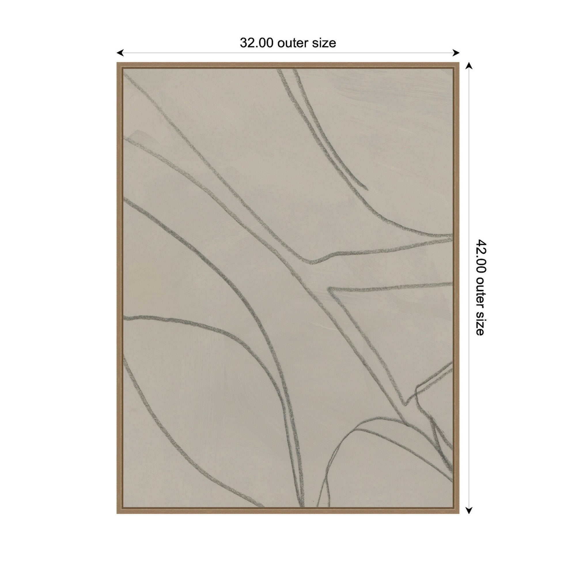 Framed Canvas Sylvie Dark Gold 32x42 2