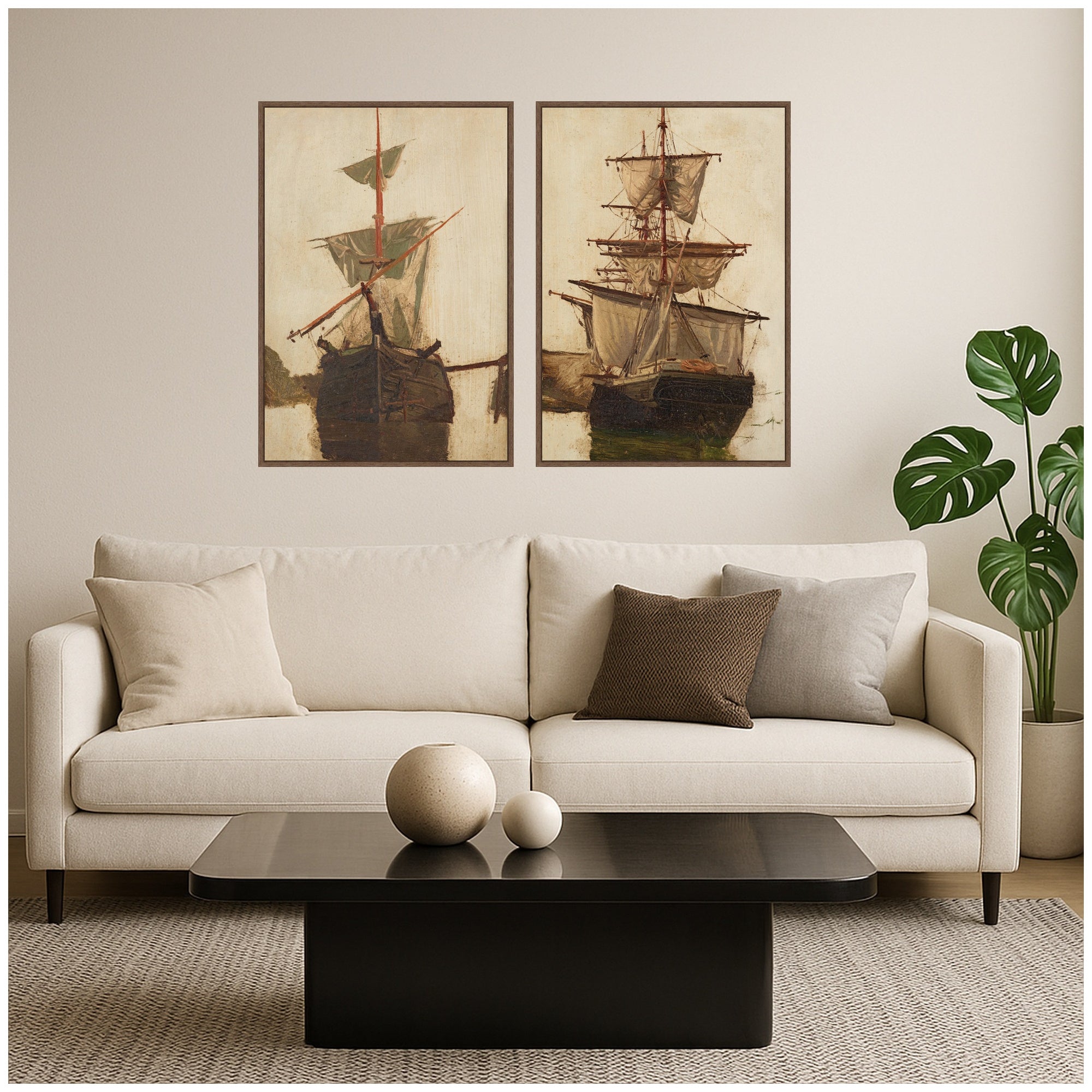 Art Set 2 Piece Set 23x33 Sylvie Walnut 6