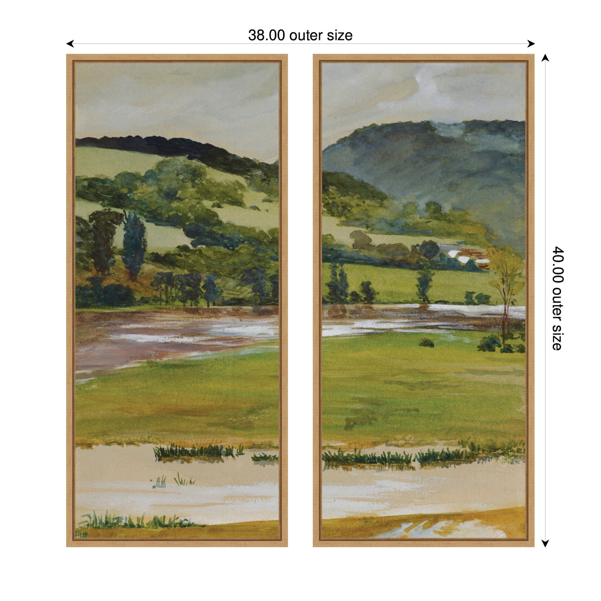 Art Set 2 Piece Set 18x40 Sylvie Natural 2