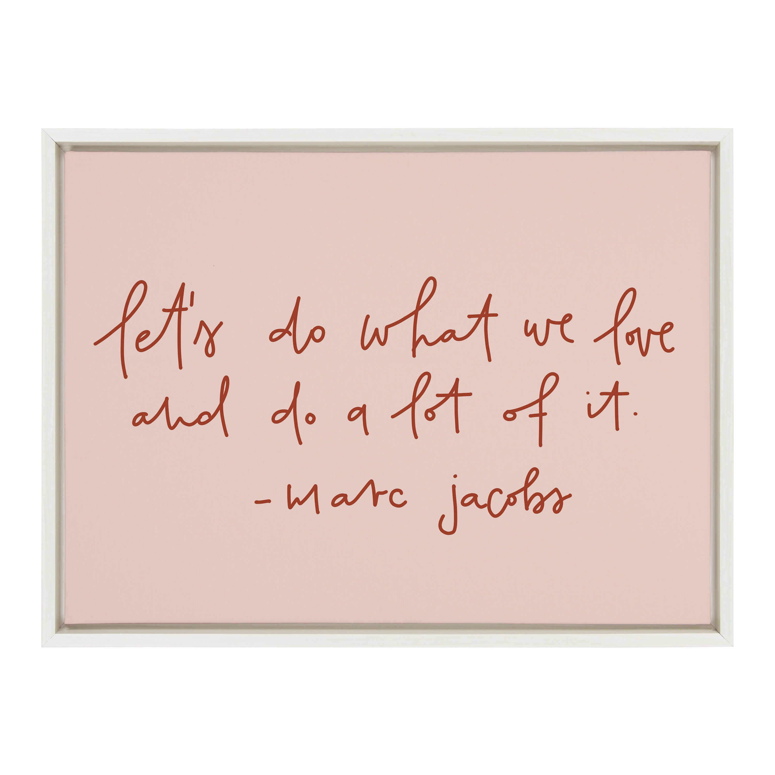 Sylvie Do What We Love Framed Canvas by Maja Tomljanovic