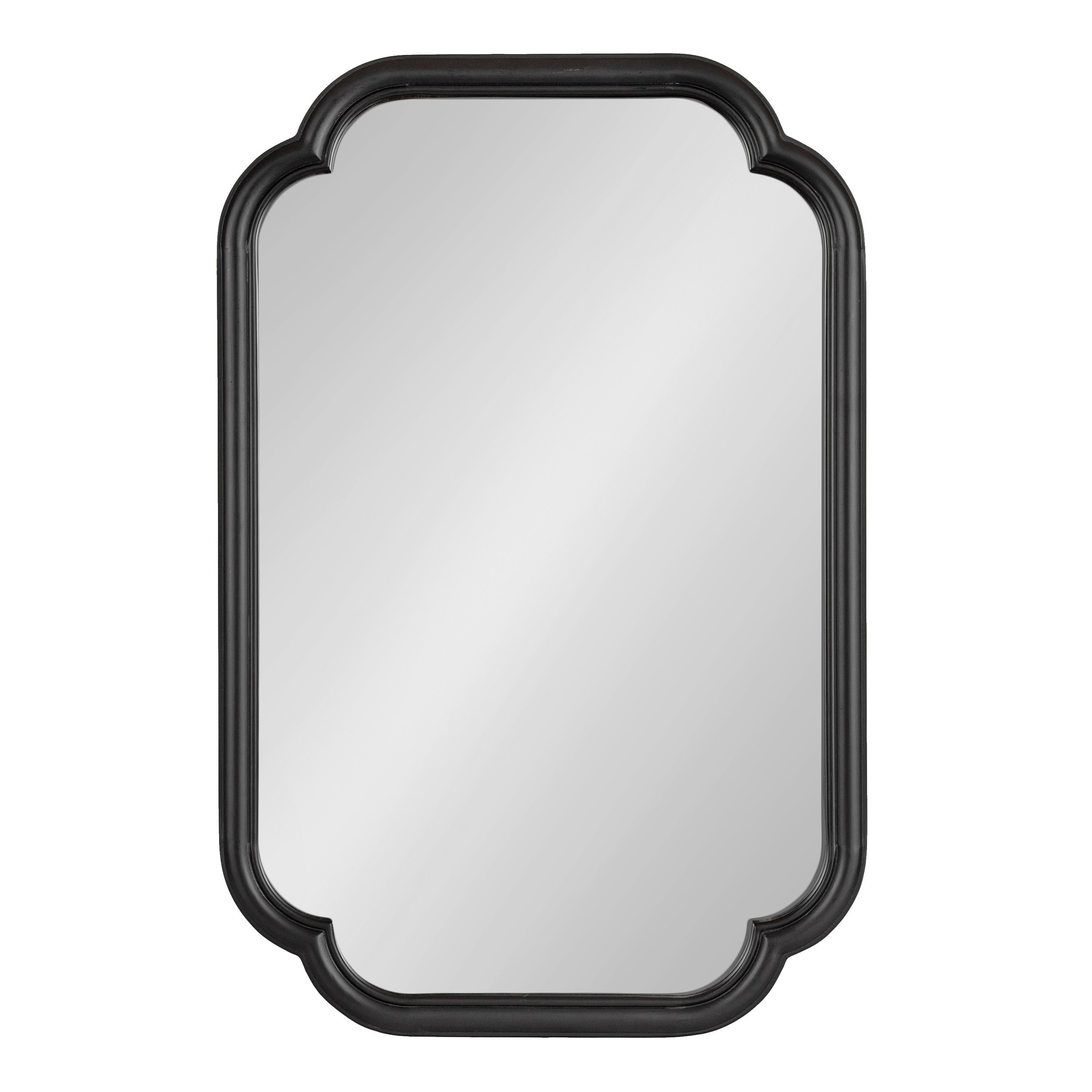 Scallop Mirror Black 24x36 5