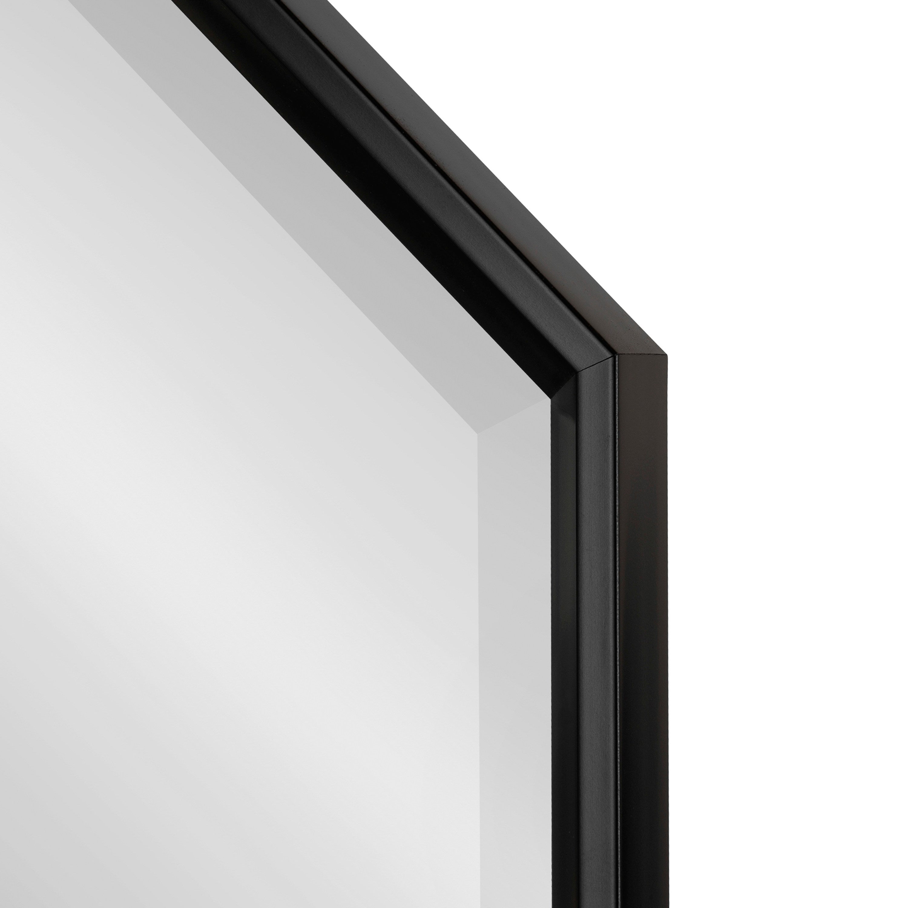 Hexagon Mirror Black 22x31 3
