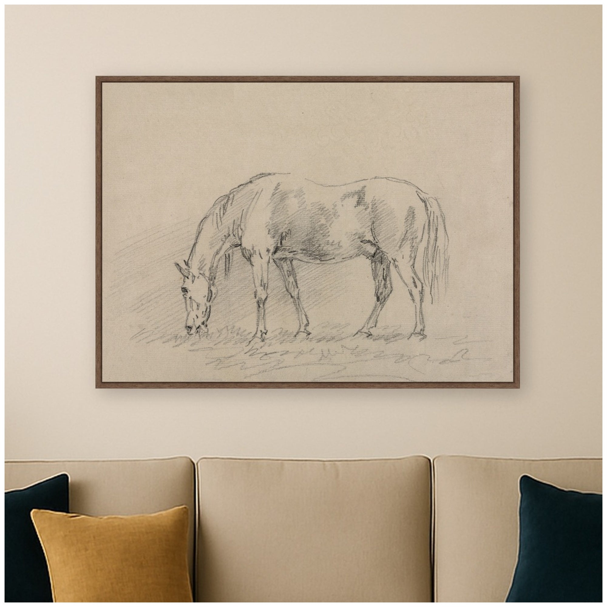 Framed Canvas 38x28 Sylvie Walnut 5