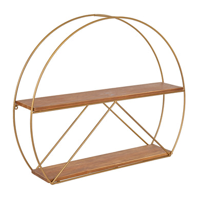 Accent Shelf 26x21 Brown Gold 1