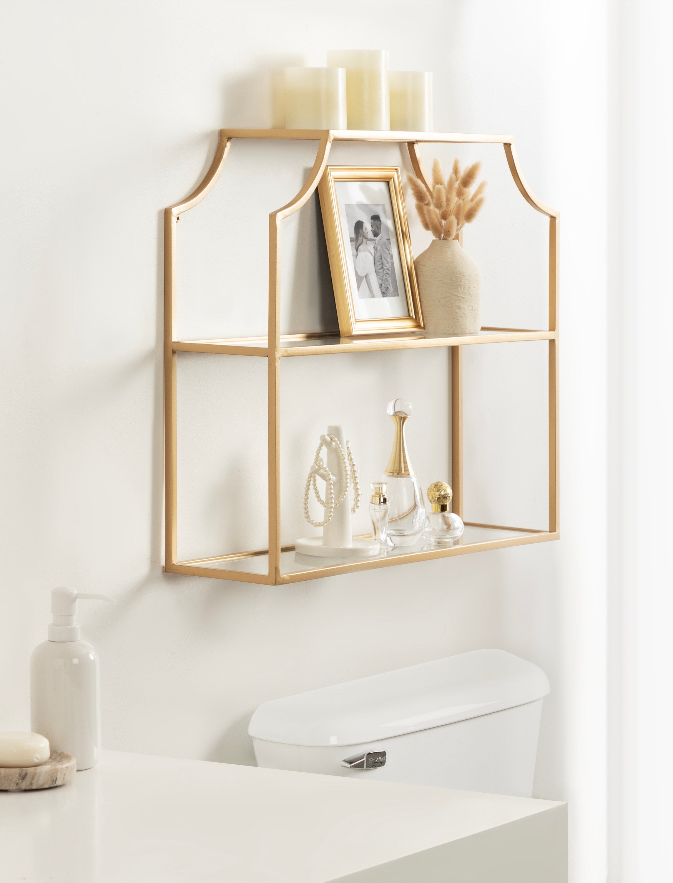 Accent Shelf Gold 24x20 7