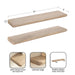 Floating Shelf Natural Beige 2 Piece 24 Inch 2