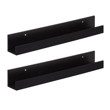 Floating Shelf Black 2 Piece - 24" 1