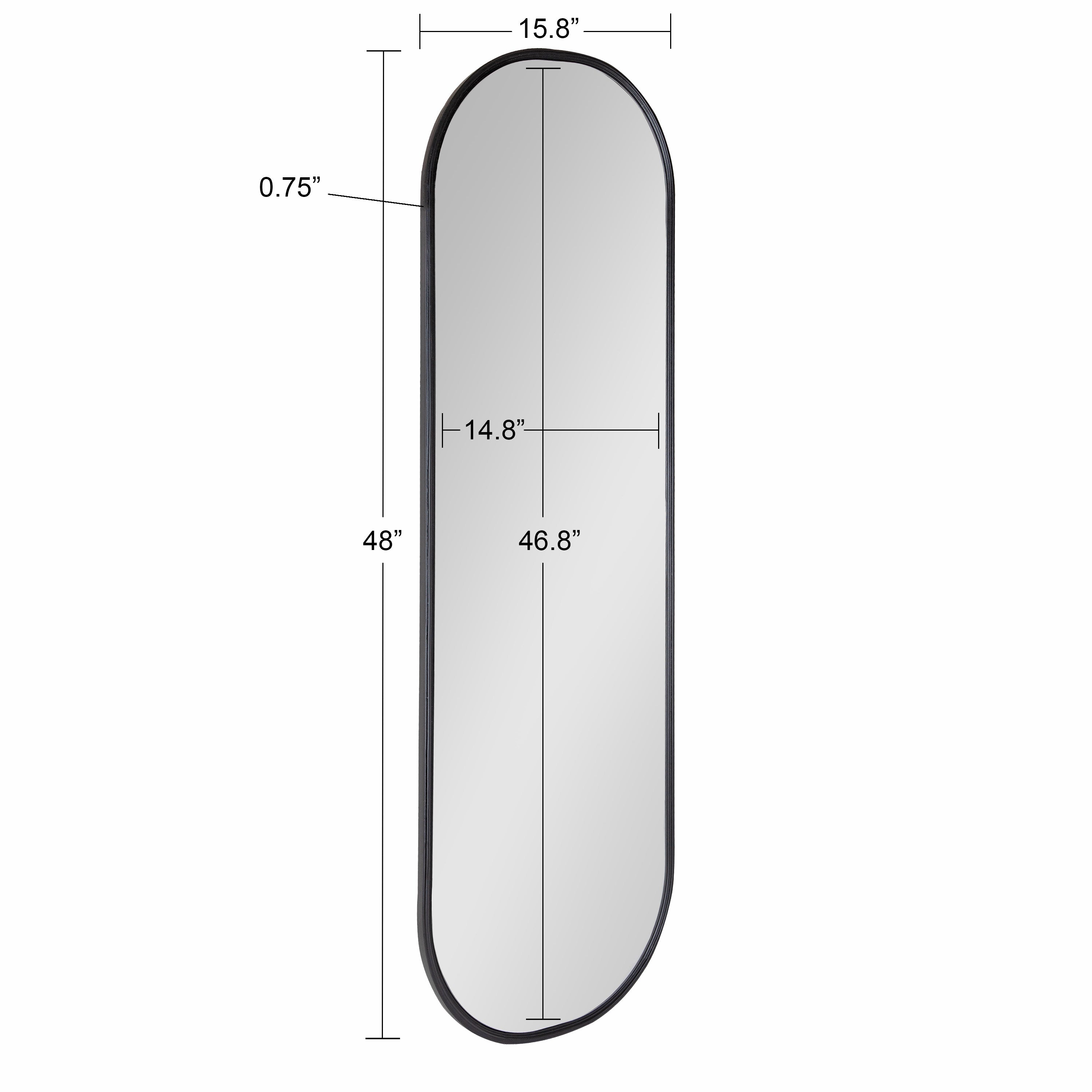 Full Length Mirror Black 16x48 5