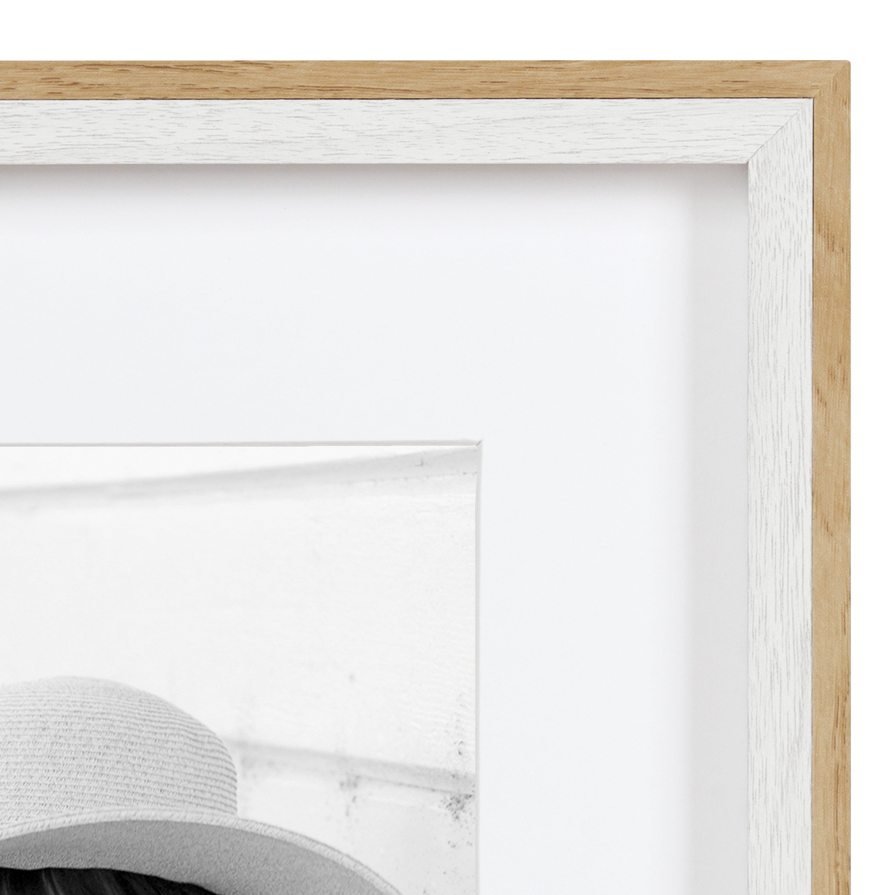 Wall Frame 11x14 matted to 8x10 White Natural 4