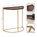 Console Table Walnut Brown Gold 28x14x30 2