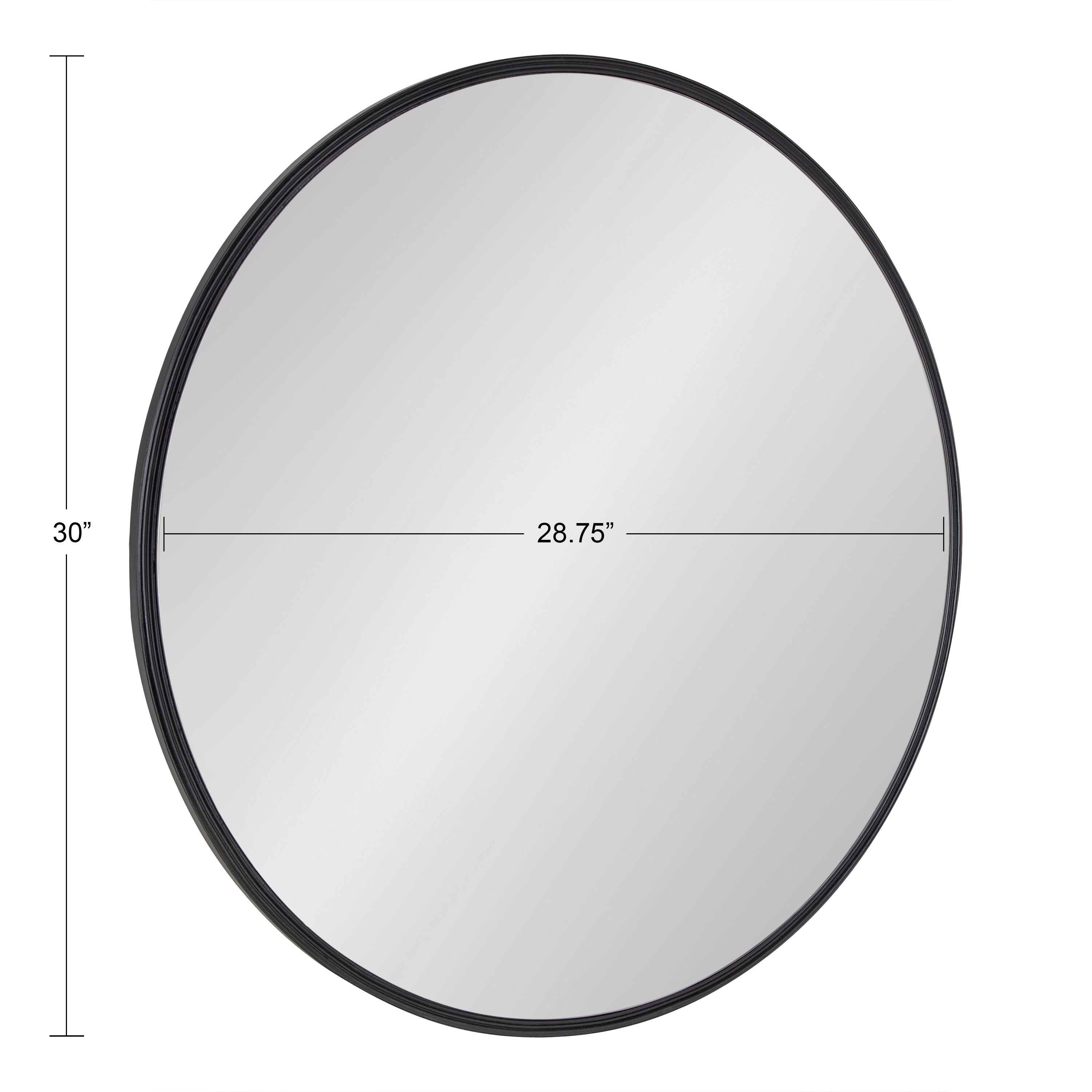 Round Mirror Black 30" Diameter 5