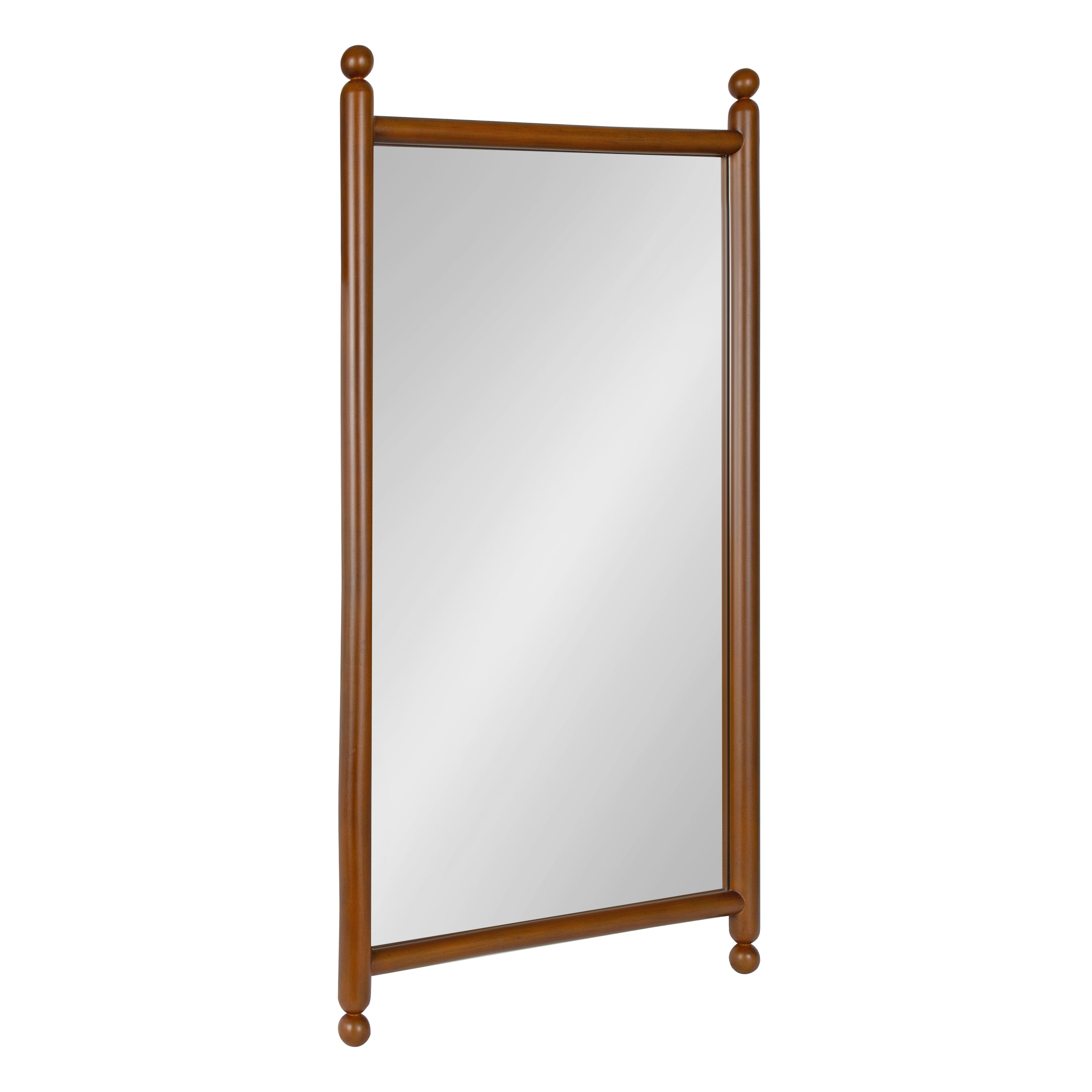 Rectangle Mirror Walnut Brown 24x42 1