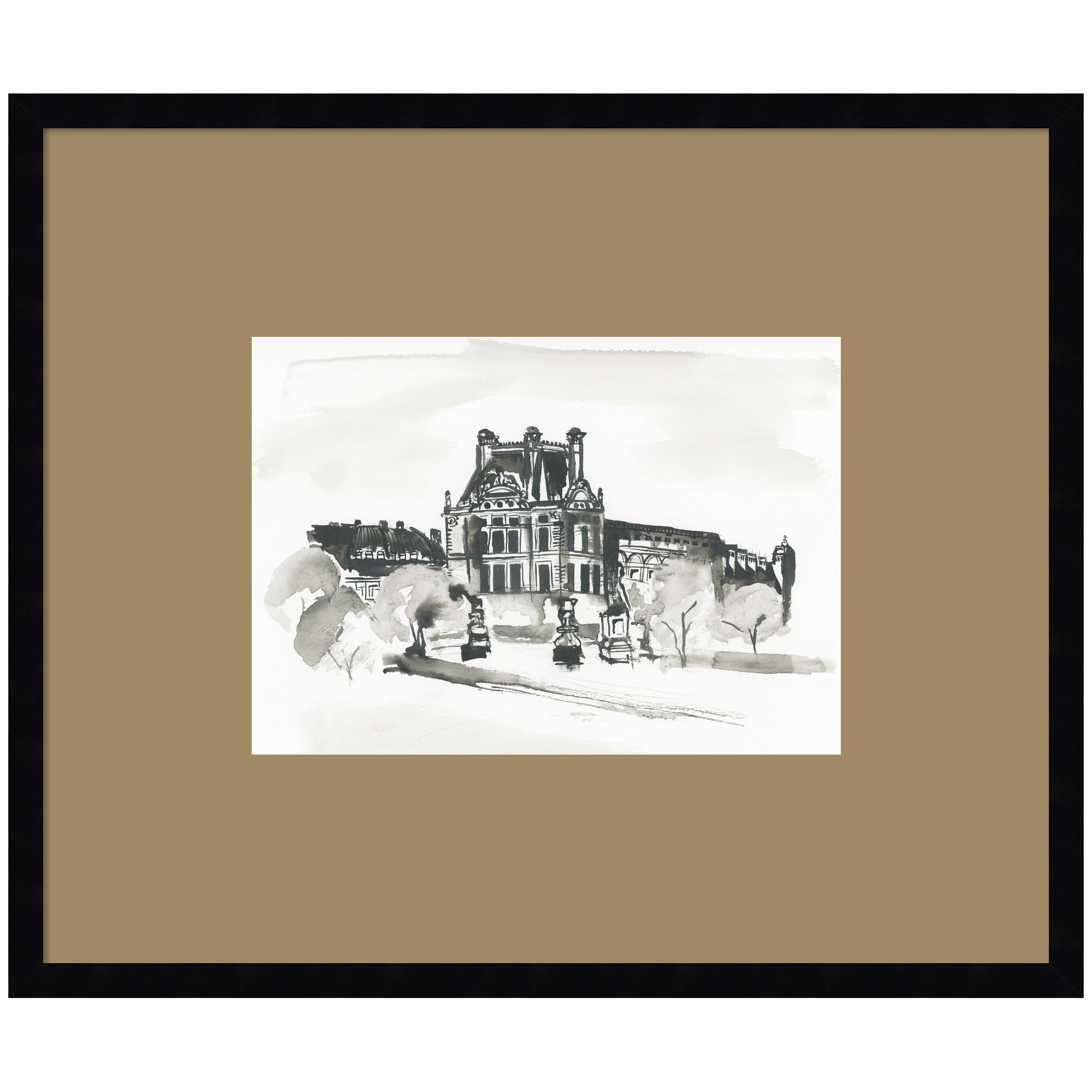Postcard Paris by Teju Reval Framed Wall Art Print Matted