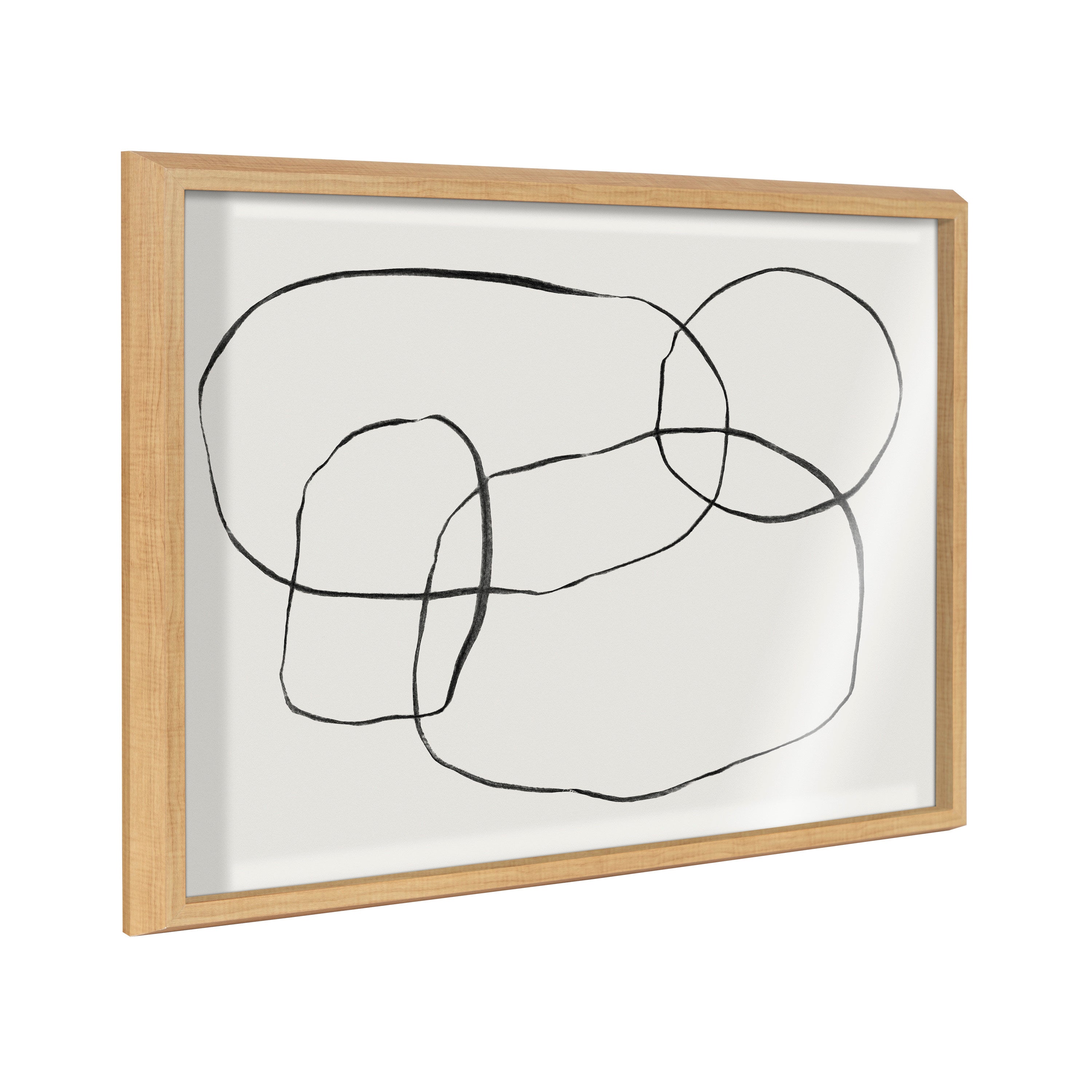Blake 871 Modern Circles Framed Printed Glass by Teju Reval of SnazzyHues